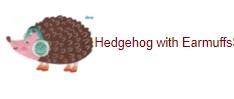 Hedgehog with Earmuffs onthehouse desgin