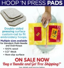 Hoop n Press Pads on sale now  - free shipping on bundles!