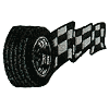 Tire with Racing Flag