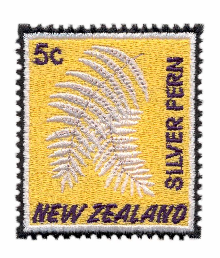 Silver Fern Stamp New Zealand Embroidery Design By Stitchitize