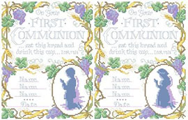 First Communion Cross Stitch Pattern Embroidery Patterns By Kooler