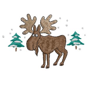 Snowing Moose