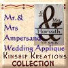 Mr. & Mrs. Ampersand Wedding Appliques
