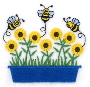Bees with Sunflowers