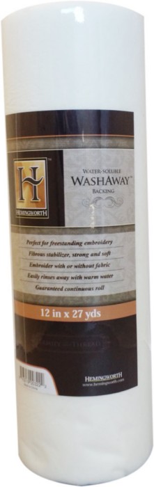 Hemingworth WashAway - Hot Water Soluble Backing 12 in X 27 yds