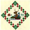 Reindeer & Elf Snowmobiling Potholder