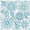 Bluework Floral Quilt Block 2 (Xlarge)