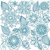 Bluework Floral Quilt Block 8 (Xlarge)