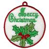 Merry Christmas Holly Ornament (FSL)