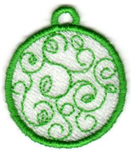 Swirls & Leaves - Mini FSL Ornament