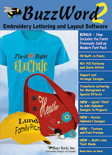 BuzzWord Embroidery Lettering Software / version 2