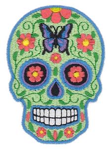 Sugar Skull with Butterfly