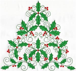 Holly Christmas Tree - Large