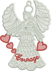Free Standing Lace Angel ("Courage")