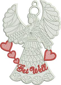 Free Standing Lace Angel ("Get Well")