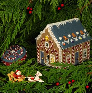 Gingerbread Candy Cane Cottage Pattern