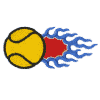 Tennis Ball # w/red, white, blue