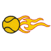 Tennis Ball #23 w/Flames