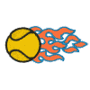 Tennis Ball #24 w/Flames