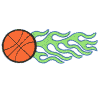 Basketball #33 w/flames