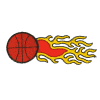 Basketball #39 w/flames