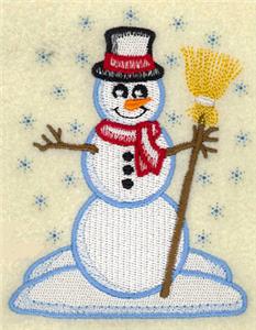 Vintage Snowman And Broom