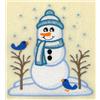 Vintage Snowman with Bluebirds