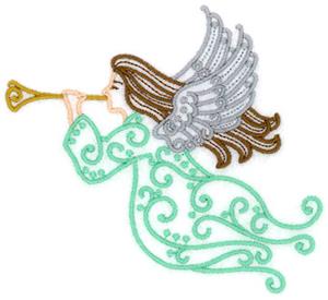 Angel Filigree With Horn 1