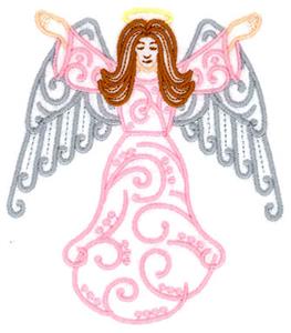 Angel Filigree With Open Wings 3