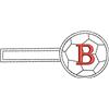 Soccerball Keyfob Letter B