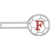 Soccerball Keyfob Letter F