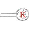 Soccerball Keyfob Letter K