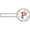 Soccerball Keyfob Letter P