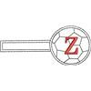 Soccerball Keyfob Letter Z