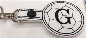 Soccerball Monogrammed Keyfobs