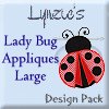 Large Lady Bug Applique Pack