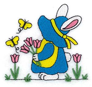 Bunny with Tulips