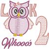 Owl Birthday Milestone 2, Girl Design (Larger)