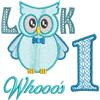 Owl Birthday Milestone 1, Boy Design (Larger)