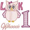 Owl Birthday Milestone 1, Girl Design (Smaller)