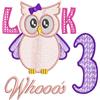 Owl Birthday Milestone 3, Girl Design (Smaller)