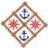 Nautical Rope Diamond 2 (Anchor & Ships Wheel)