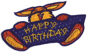 Happy Birthday Bunny, appliqué
