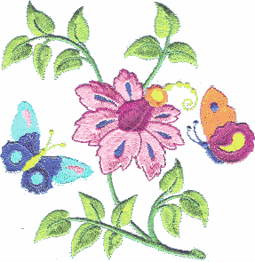 Two Butterflies & Flower (small)