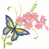 Butterfly & Flowers (small)
