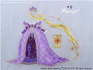 Rapunzel Princess Gown Cross Stitch Pattern