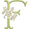 Tuscan Rose Monogram 3 inch F