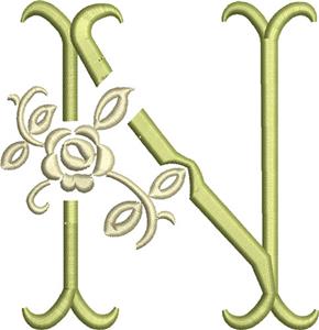 Tuscan Rose Monogram 3 inch N