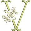 Tuscan Rose Monogram 3 inch V