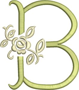 Tuscan Rose Monogram 4 inch B
